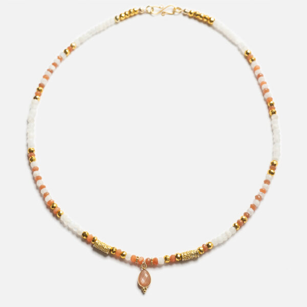 Collier en Pierres de soleil et Pierres de lune Rani n°25