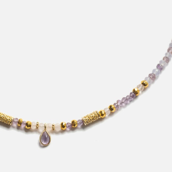 Collier en Améthystes et Morganites Rani n°26