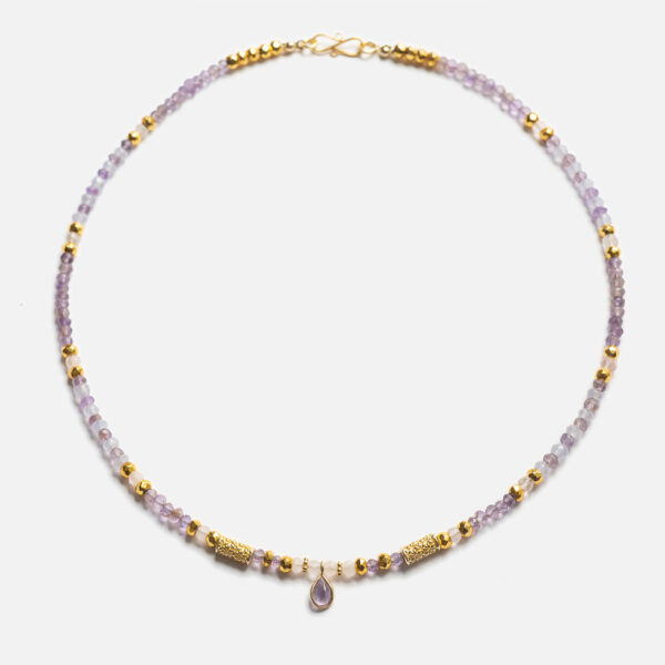 Collier en Améthystes et Morganites Rani n°26