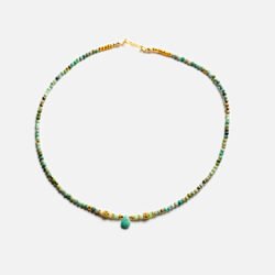 Collier en Turquoise Africaine et turquoise d'Arizona Amrita N°16