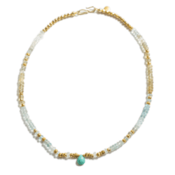 Collier en Aigue-Marine et Turquoise d'Arizona Amrita N°2
