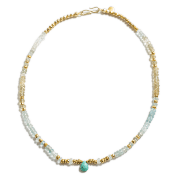 Collier en Aigue-Marine et Turquoise d'Arizona Amrita N°2