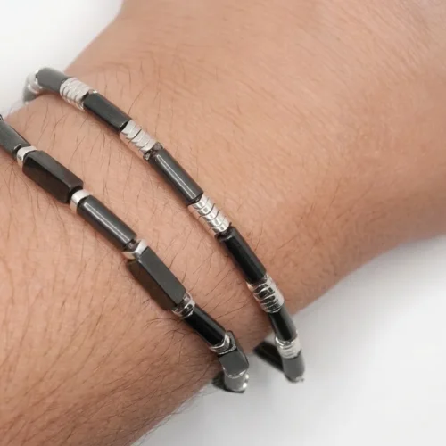 Bracelet hématite homme