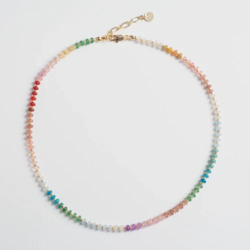 collier pierre naturelle colorée femme