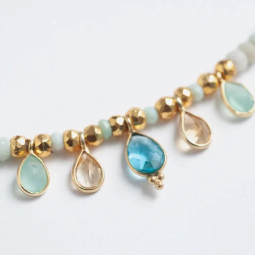collier Simone n°1 opales bleues